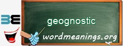 WordMeaning blackboard for geognostic